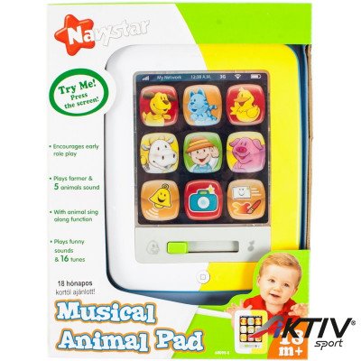 Zenélő állatos tábla PC