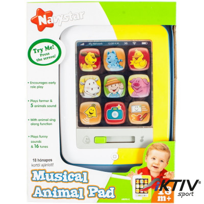 Zenélő állatos tábla PC