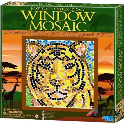 Kirakat ablakmozaik állatfigurás