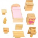 Fa babaházhoz bútorok