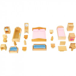 Fa babaházhoz bútorok