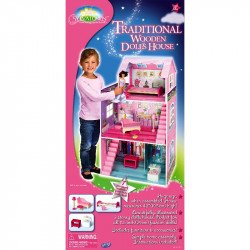 Hagyományos fa babaház Játék