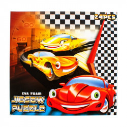 Autók habszivacs puzzle 24 db-os