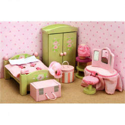 Rózsabimbó fa hálószoba bababútor szett Játék