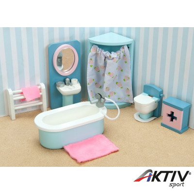 Rózsabimbó fa fürdőszoba bababútorszett