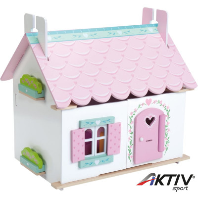 Lily háza fa bútorral 35x42x44cm