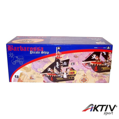 Fa Barbarossa kalózhajó 19x48x49cm