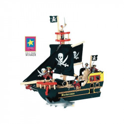 Fa Barbarossa kalózhajó 19x48x49cm