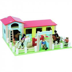 Fa lovasiskola 52x23x58cm Játék