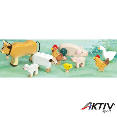 Fa állatok játékszett- háziállatok