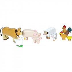 Fa állatok játékszett- háziállatok