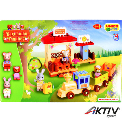 Építőjáték - vonat 68 db-os Maximilian