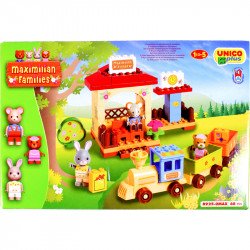 Építőjáték - vonat 68 db-os Maximilian Játék NoName