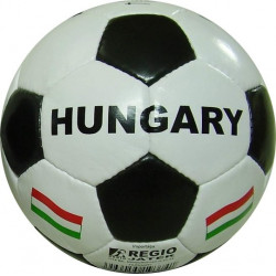 Műbőr focilabda Hungary fekete Sportszer
