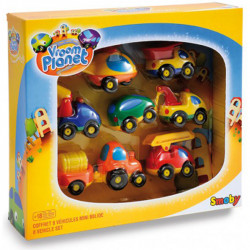 Vroom Planet 8 db-os autós szet Műanyag járművek