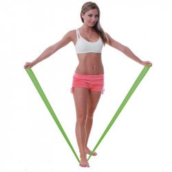 Fit-Band erősítő gumiszalag erős zöld 150 cm Fitness Dittmann