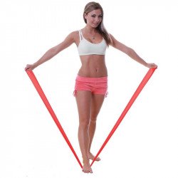 Fit-Band erősítő gumiszalag közepes piros 150 cm Fitness Dittmann