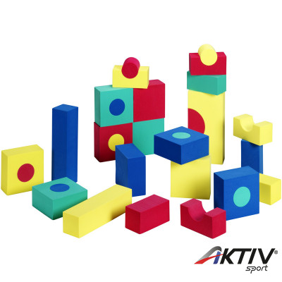 Szivacs játék-és tanuló szőnyegek Építőforma szett (30 db)