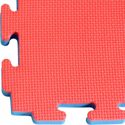 Puzzle szőnyeg 100x100x3 cm piros-kék