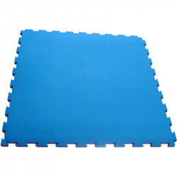 Puzzle szőnyeg 100x100x3 cm piros-kék