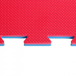 Puzzle szőnyeg 100x100x2,5 cm piros-kék