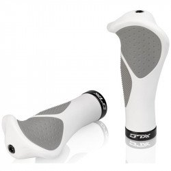 Kerékpár markolat XLC GR-G03 Ergonómikus fehér - szürke 135 mm Kerékpár tartozékok XLC