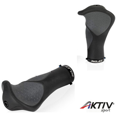 Kerékpár markolat XLC GR-G03 Ergonómikus fekete - szürke 135 mm