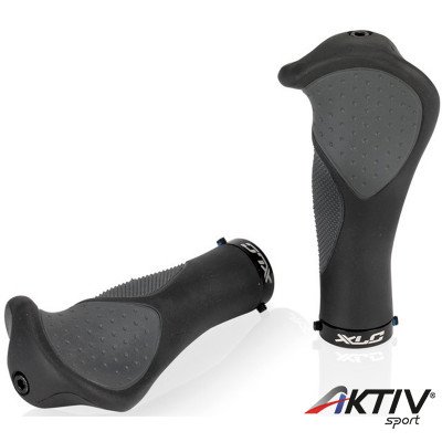 Kerékpár markolat XLC GR-G03 Ergonómikus fekete - szürke 135 - 92 mm