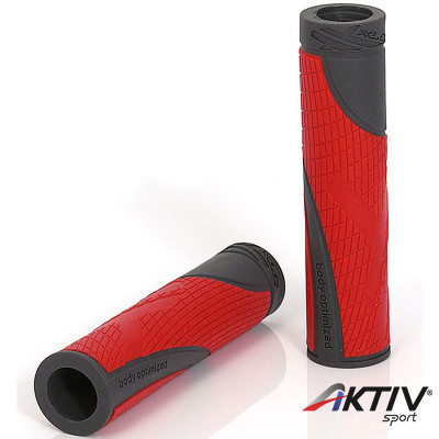 Kerékpár markolat XLC GR-S18 Sport Bo piros - szürke
