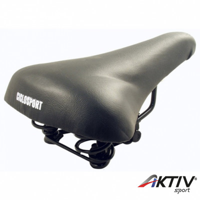 Kerékpár Nyereg City Rugós Fekete