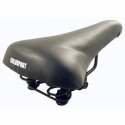 Kerékpár Nyereg City Rugós Fekete Sportszer