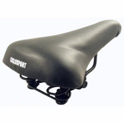 Kerékpár Nyereg City Rugós Fekete Sportszer