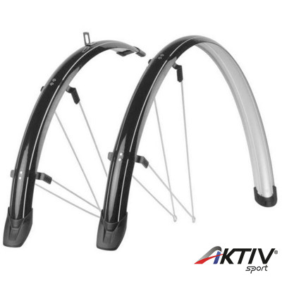 Kerékpár Sárvédő 28 Aluplast 45 mm Feket e