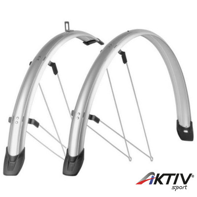 Kerékpár Sárvédő 28 Aluplast 51 mm Ezüst