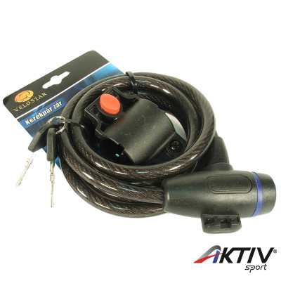 Kerékpár Zár Spirál 10 x 1500 mm 533E Fü st