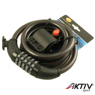 Kerékpár Zár Spirál 12 x 1500 mm 537 Füs t