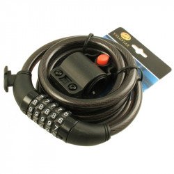 Kerékpár Zár Spirál 12 x 1500 mm 537 Füs t Sportszer