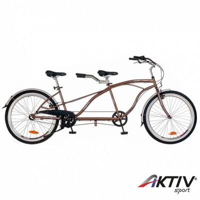 Tandem kerékpár Neuzer Twilight barna