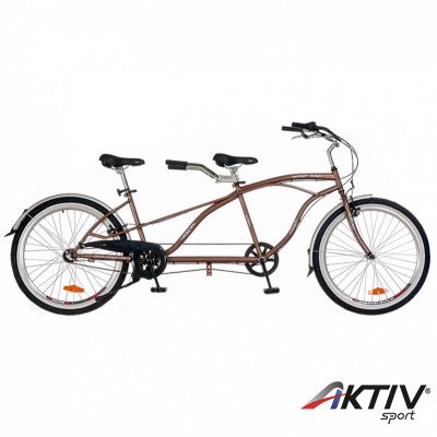 Tandem kerékpár Neuzer Twilight barna