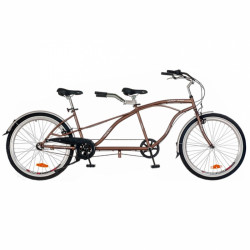 Tandem kerékpár Neuzer Twilight barna Cruiser kerékpár Neuzer
