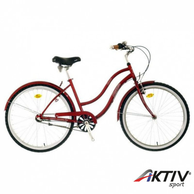 Cruiser kerékpár Beach bordó női