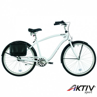 Cruiser kerékpár Road férfi fehér-fekete