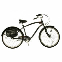 Cruiser kerékpár Road férfi fekete-barna Cruiser kerékpár Neuzer