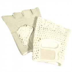 Kerékpár kesztyű horgolt fehér Sportszer