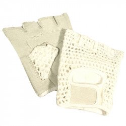 Kerékpár kesztyű horgolt fehér Sportszer