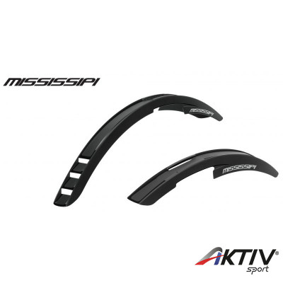 Kerékpár sárvédő szett Mississipi 26/28 Fekete Polisport