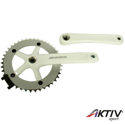 Kerékpár hajtómű fixi alu 42Tx170 mm SCSP42SP fehér