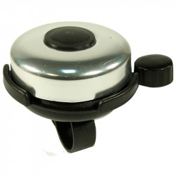Kerékpár csengő 52 mm acél/műanyag ezüst Sportszer