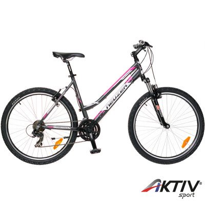 Mountain Bike kerékpár Mistral 50 2015 női antracit/fehér-pink