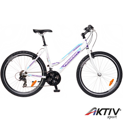 Mountain Bike kerékpár Mistral 30 2015 női fehér/lila-cián